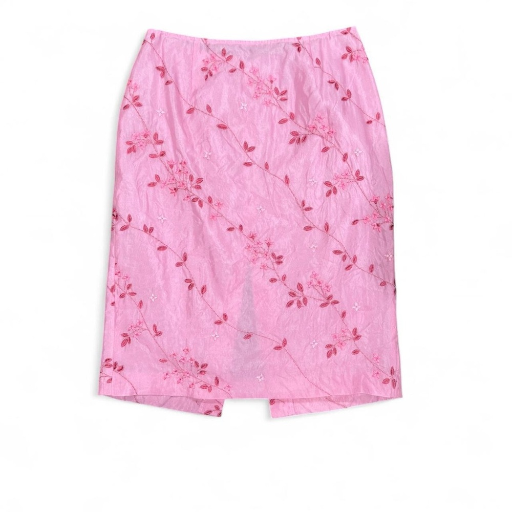 LOFT Pink Silk Skirt